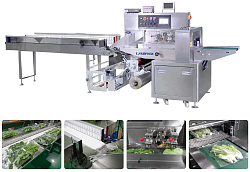 Горизонтальная упаковочная машина LP-450X – LP-900X: скорость упаковки от 20 до 150 пакетов/мин, для упаковки овощей, фруктов и других продуктов-1