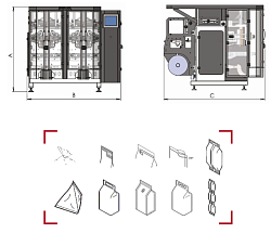 Двухканальная вертикальная упаковочная машина TWINTUBE: скорость до 180 уп./мин, для фасовки сыпучих и порошковых продуктов-2