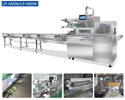Возвратно-поступательная машина LP-450W/LP-600W: скорость упаковки от 20 до 80 пакетов/мин, для упаковки кондитерских изделий, овощей и фруктов-0