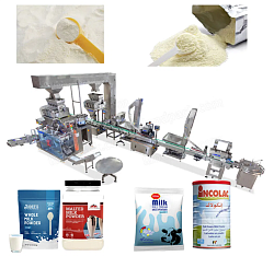 Автоматизированная линия "под ключ" для наполнения банок и дой-паков порошкообразным сырьём и мерной ложкой, до 25 упаковок/мин.-0