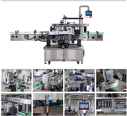 Двусторонний аппликатор этикеток LFT-SM-00 для круглой и плоской тары: два стикера с двух сторон, скорость до 40 бутылок/мин-1