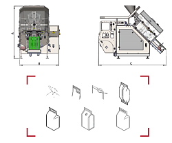 Вертикальная наклонная упаковочная машина INCLINED: для фасовки деликатных, сыпучих и порошковых продуктов, с минимальной травматичностью-2