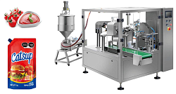 Ротационная упаковочная машина LD-8200L/8300L для жидких и пастообразных материалов: производительность до 300 пакетов в минуту, для жидких соусов, напитков, моющих средств и т.д.-0