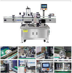 Автоматический аппликатор этикеток для круглой тары LFT-YP-00: скорость до 60 бутылок/мин, точность ±1 мм-0