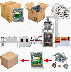 Готовая фасовочно-картонно-упаковочная линия для крепежа, метизов (винты, болты и фурнитура)-0